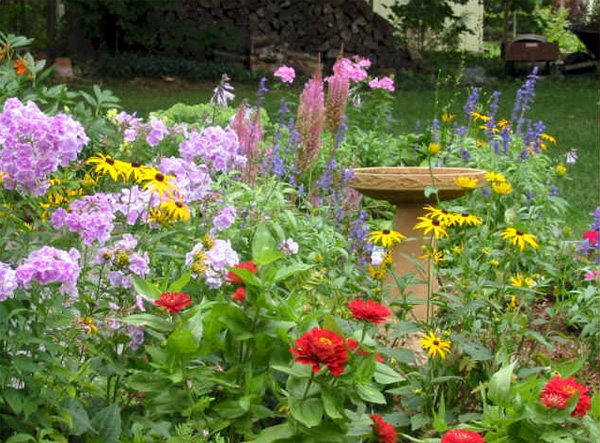 cottage style flower garden